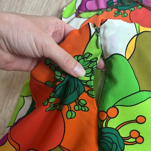 Betsey Johnson vintage dress bright floral - Picture 6 of 8